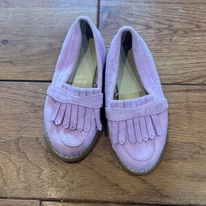 Janie and Jack Purple Suede Loafers 4c
